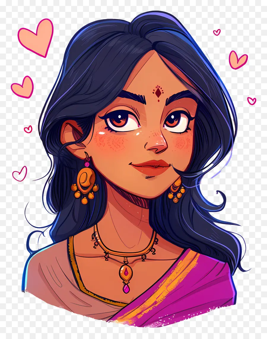 Mujer Marathi，Ilustración De Mujer PNG