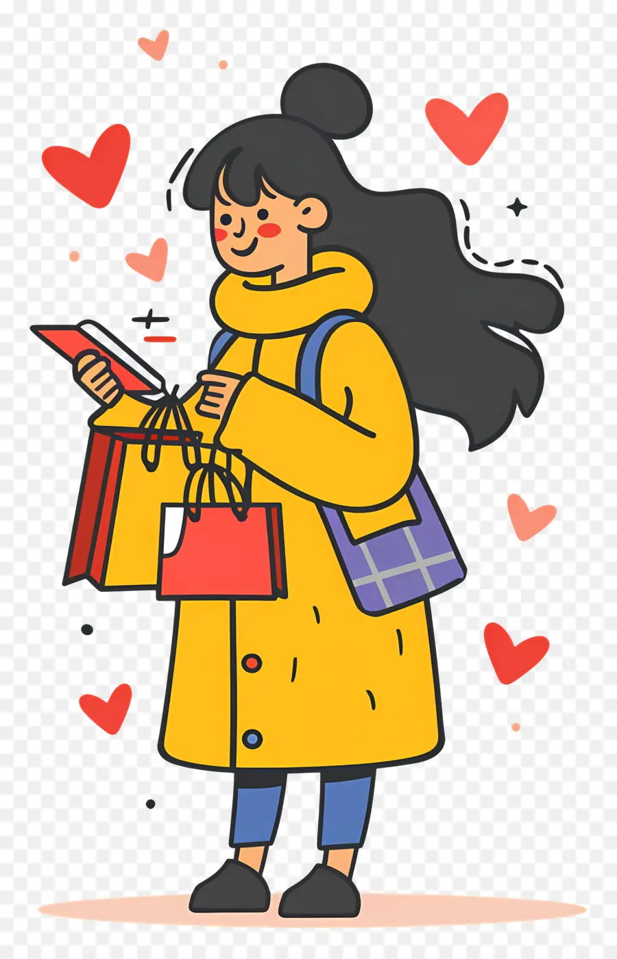 Compras En Línea，Chica PNG