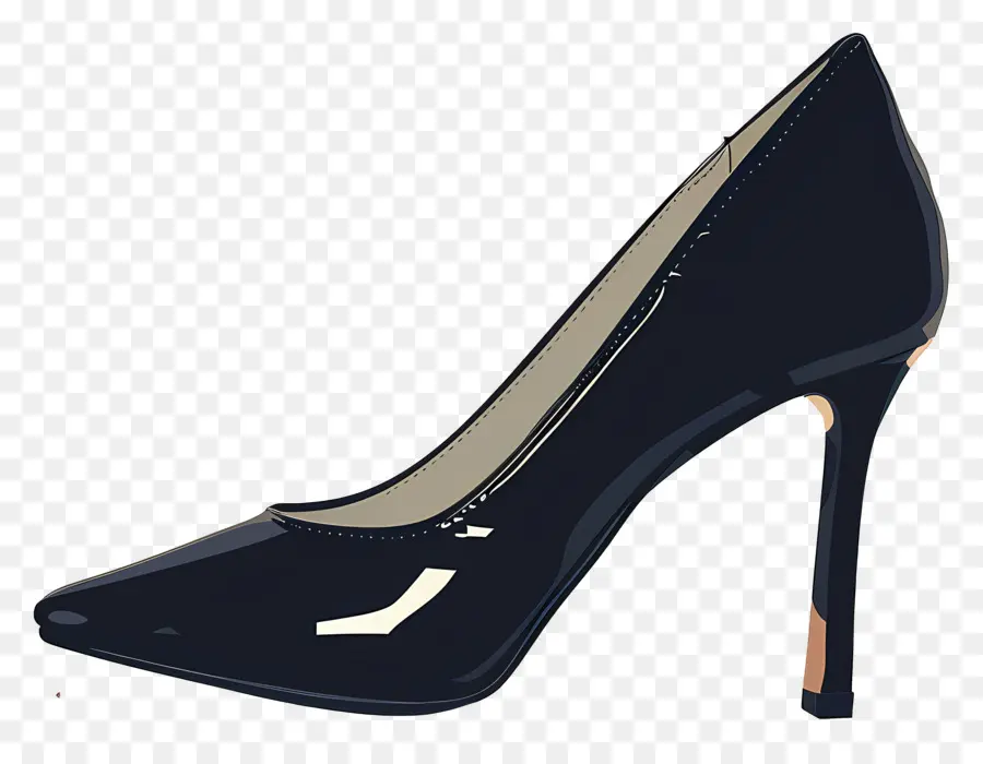 Zapato Tacón Negro，Tacón Alto Turquesa PNG