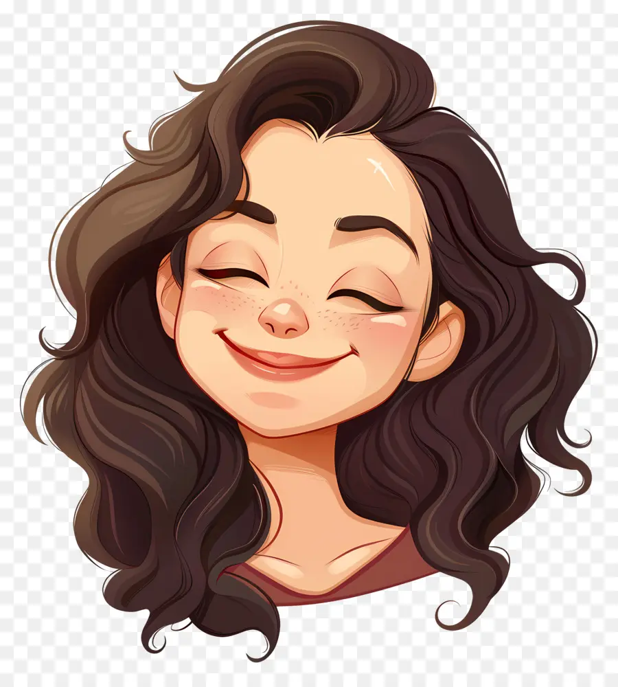 Cabeza De Mujer Sonriente，Niña Sonriente PNG