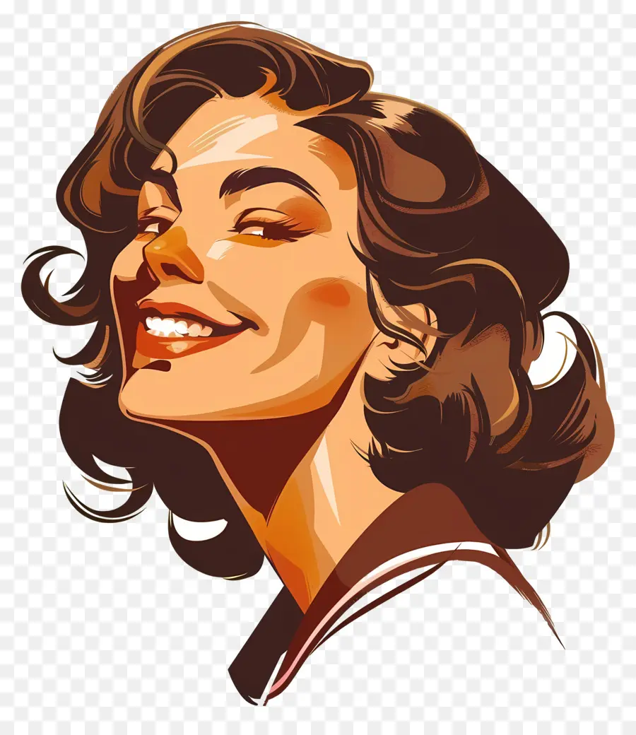 Cabeza De Mujer Sonriente，Mujer Sonriente PNG