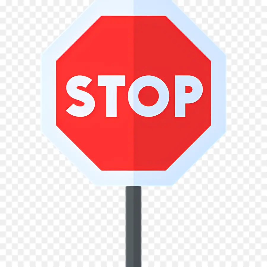 Señal De Stop，Rojo PNG