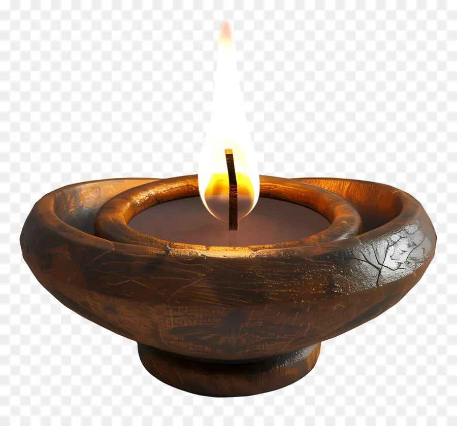 Lámpara Diya，Vela De Madera PNG