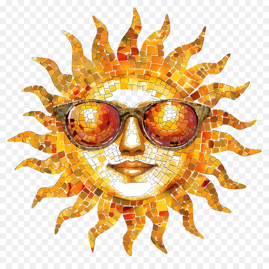 Sol De Dibujos Animados，Sol Con Gafas De Sol PNG