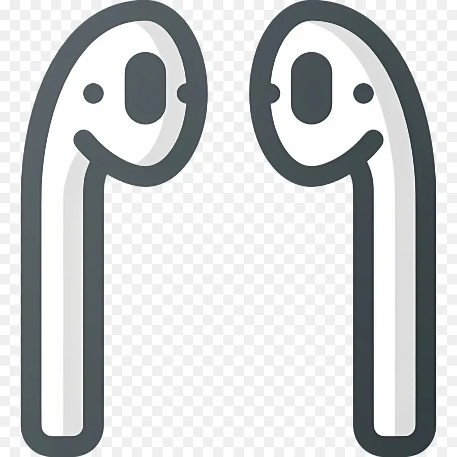 Airpods，Auriculares Blancos PNG