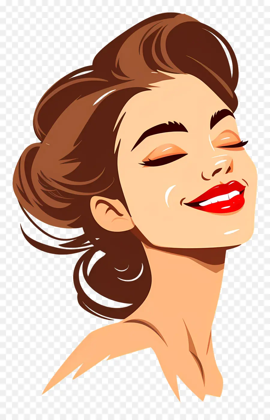 Cabeza De Mujer Sonriente，Mujer Sonriente PNG