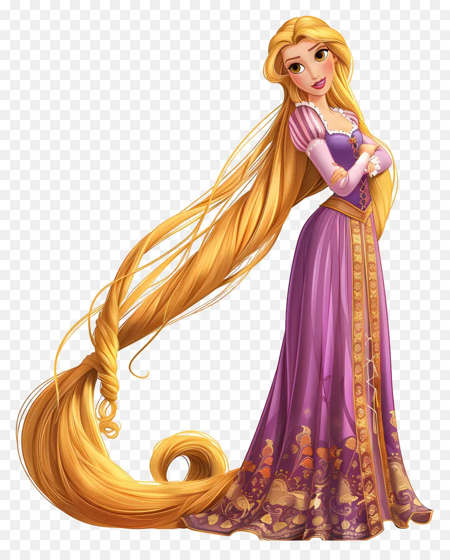 Princesa Rapunzel，Chica Con Pelo Largo PNG