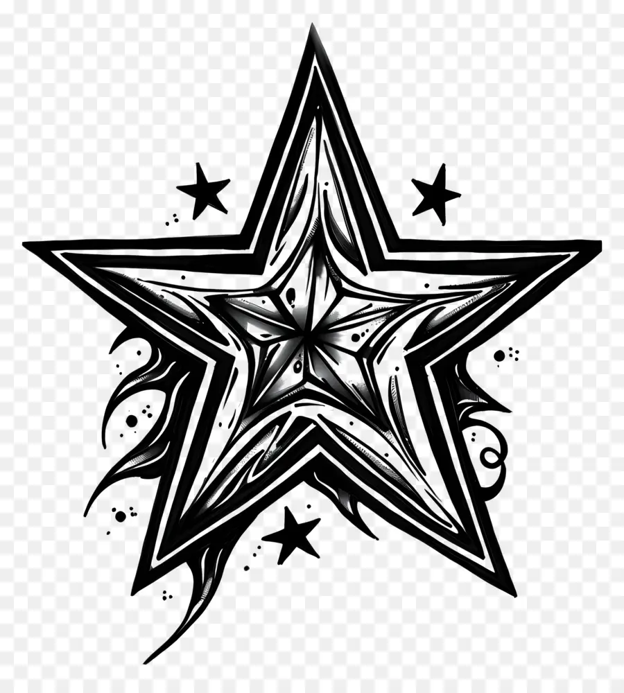 Tatuaje De Estrella，Estrella PNG