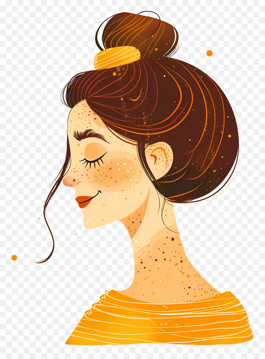 Cabeza De Mujer Sonriente，Perfil De Mujer PNG