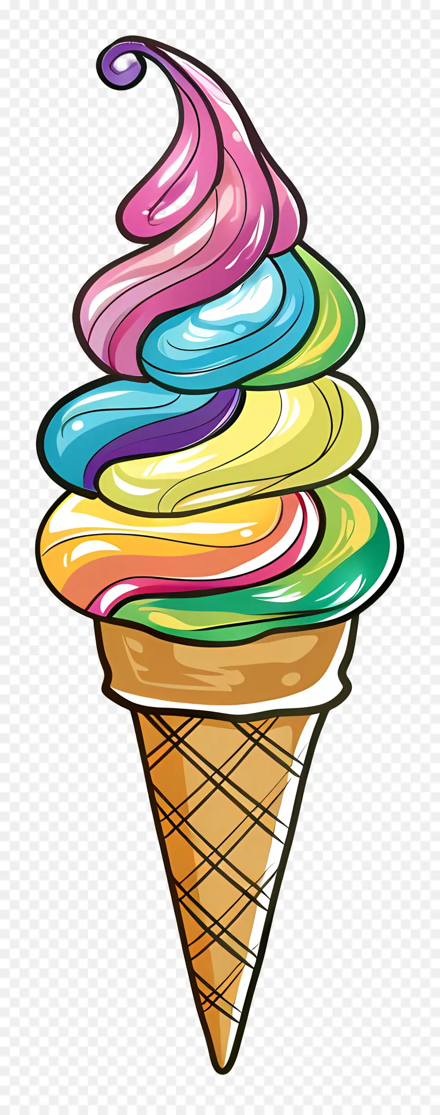 Cono De Helado，Helado PNG