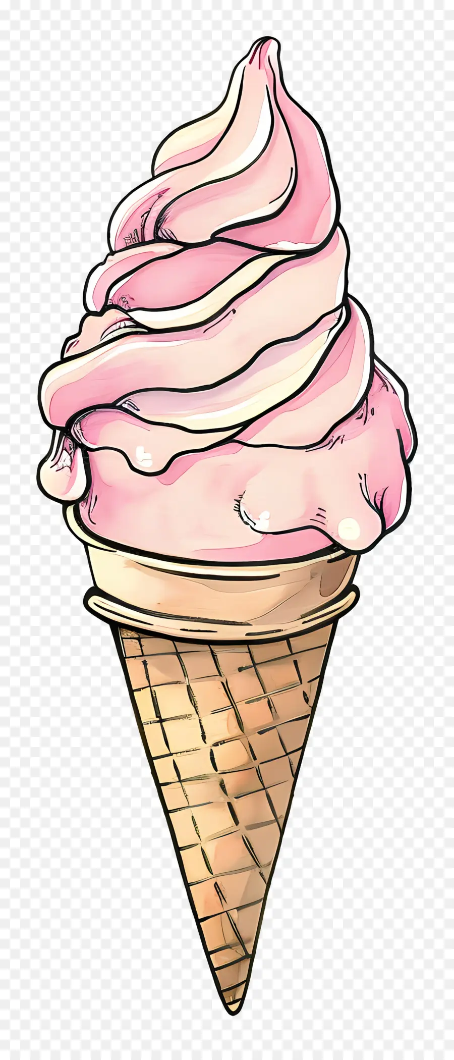 Cono De Helado，Postre PNG