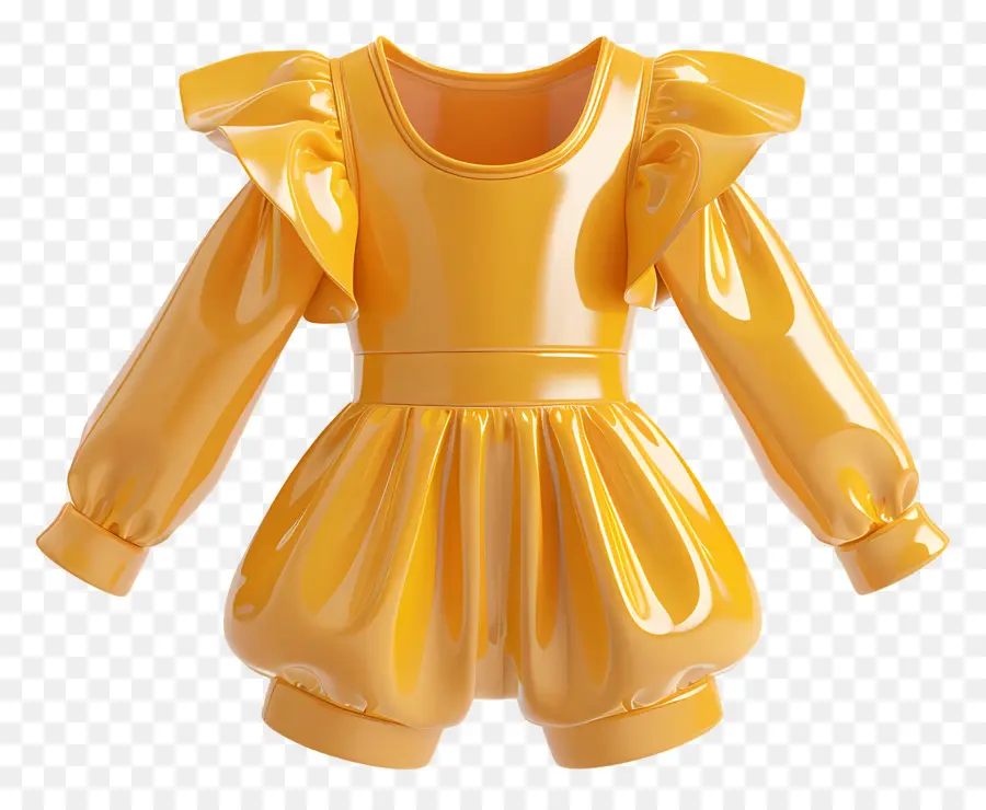 Mameluco，Vestido Amarillo PNG