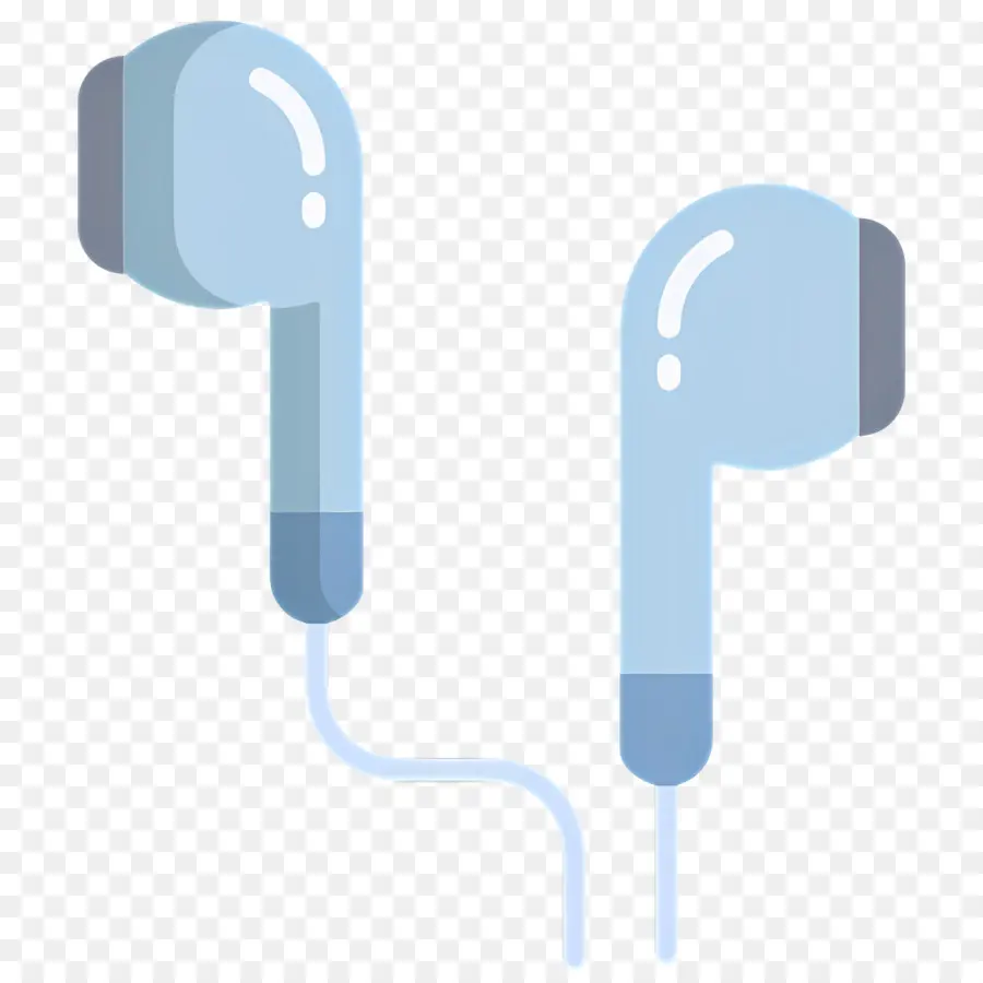 Airpods，Auriculares Azules PNG