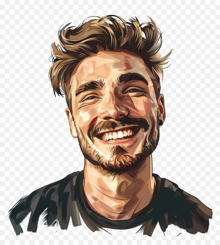 Cabeza De Hombre Sonriente，Hombre Sonriente PNG