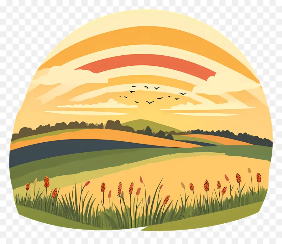 Amanecer，Paisaje PNG