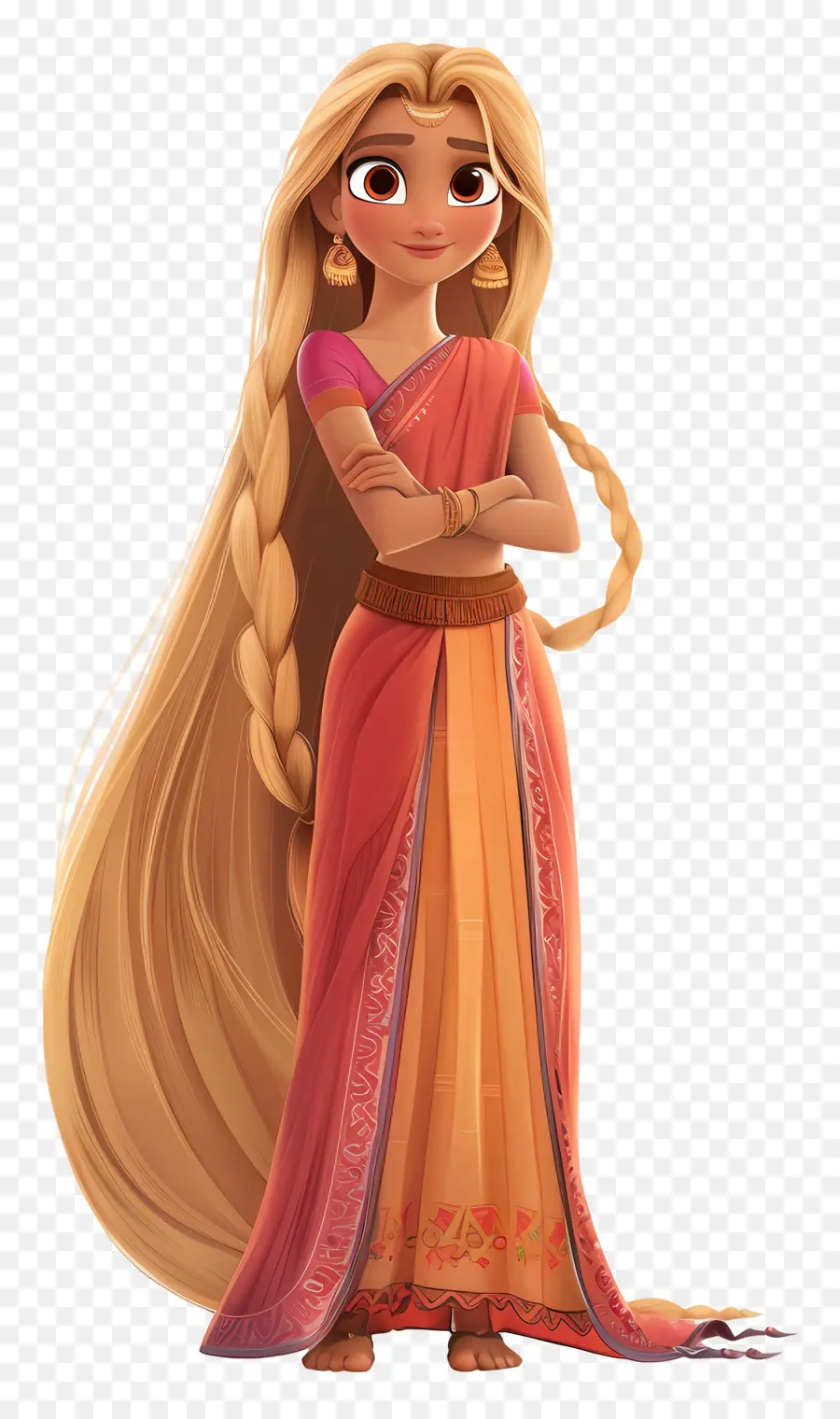 Princesa Rapunzel，Chica Con Pelo Largo PNG