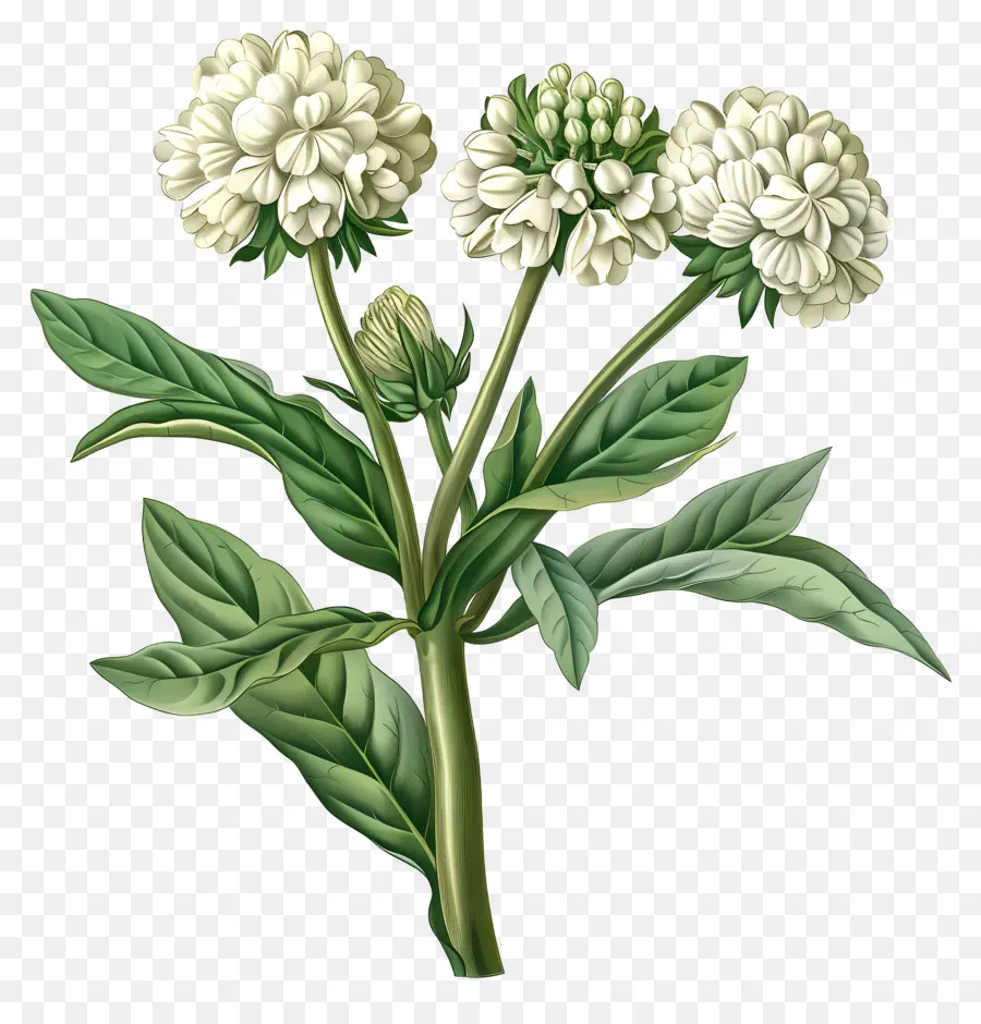 Flores Blancas，Trébol Blanco PNG