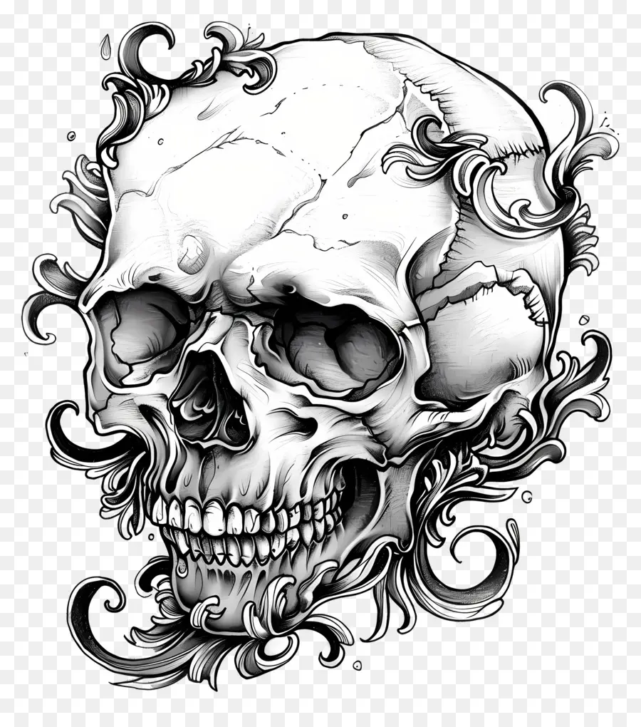 Tatuaje De Calavera，Cráneo PNG