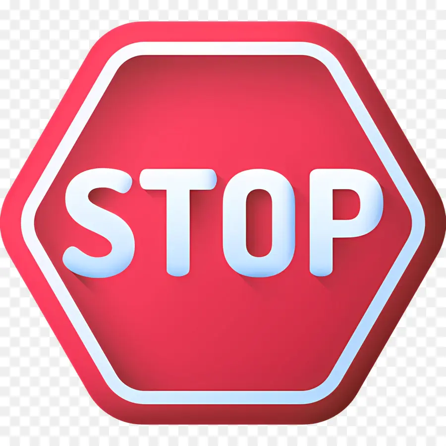 Señal De Stop，Rojo PNG