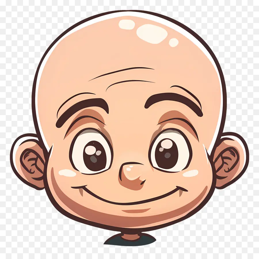 Cabeza De Hombre Sonriente，Chico Calvo PNG