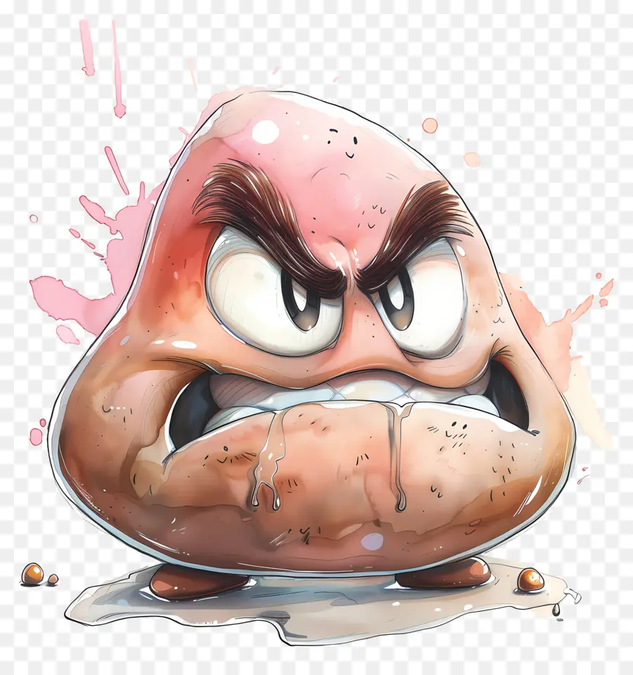 Goomba，Personaje Enojado PNG