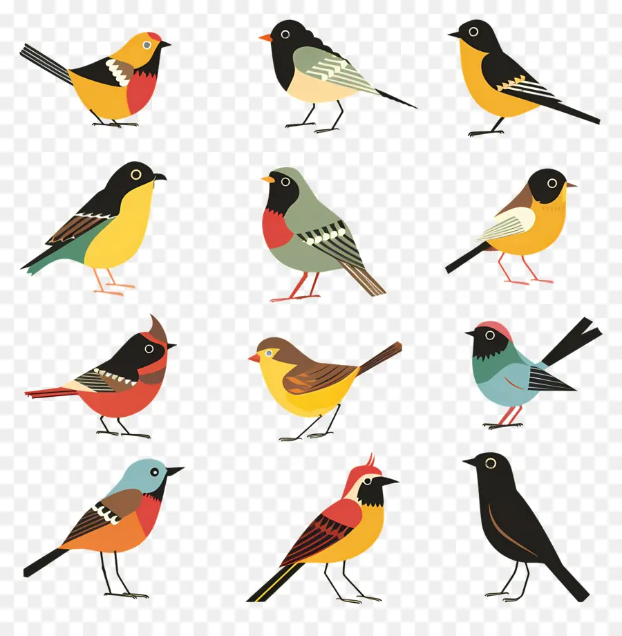 Aves，Pájaros Coloridos PNG