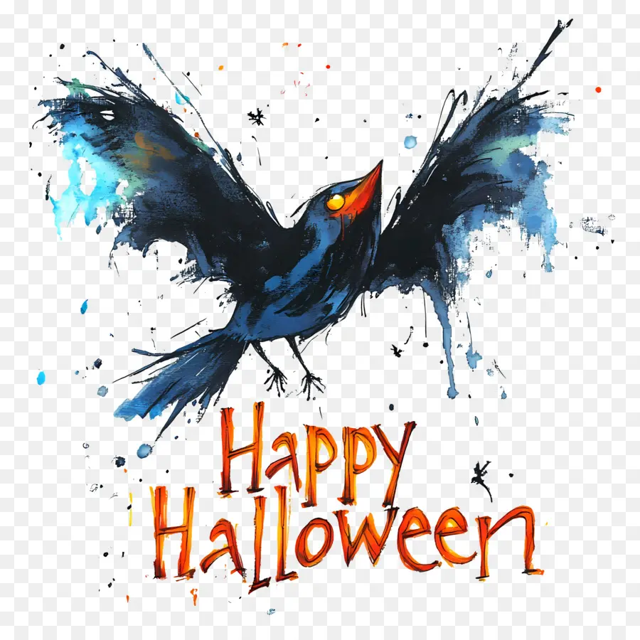 Feliz Halloween，Cuervo De Halloween PNG