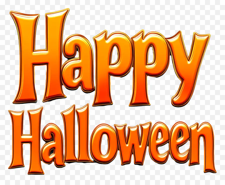 Feliz Halloween，Feliz Texto De Halloween Con Decoraciones PNG