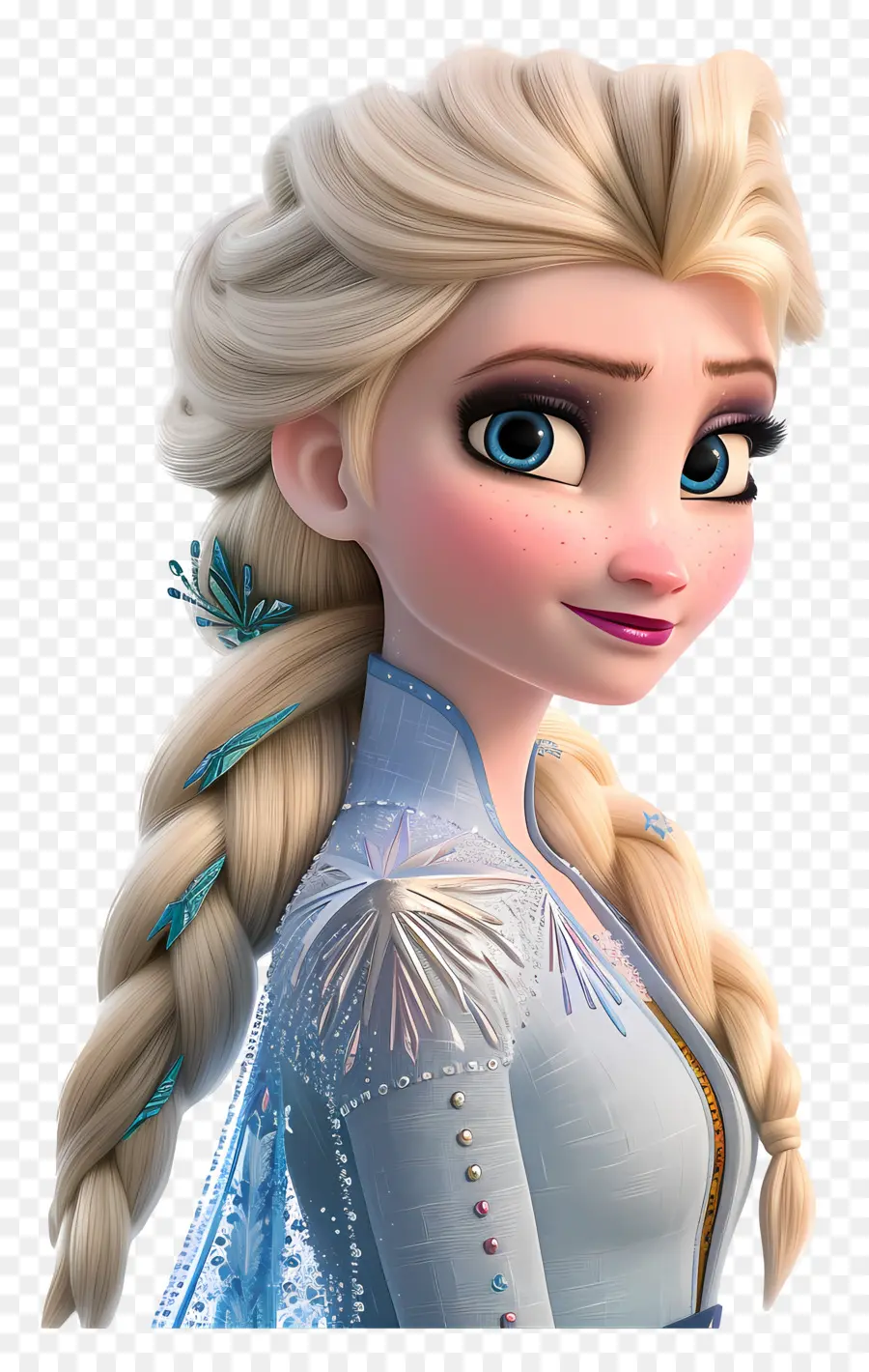 Princesa Elsa Congelada，Personaje De Trenza Rubia PNG