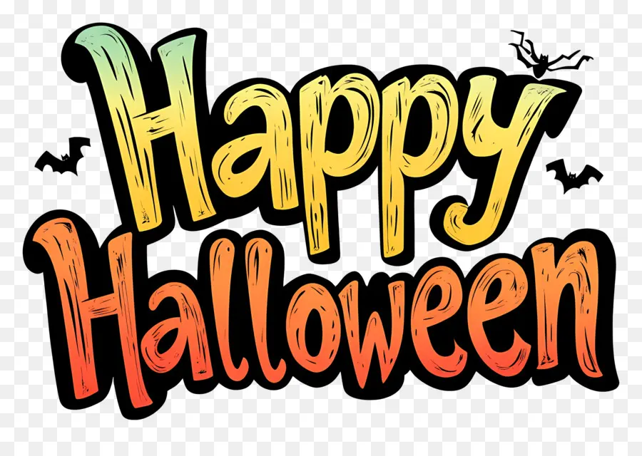 Feliz Halloween，Texto De Feliz Halloween PNG