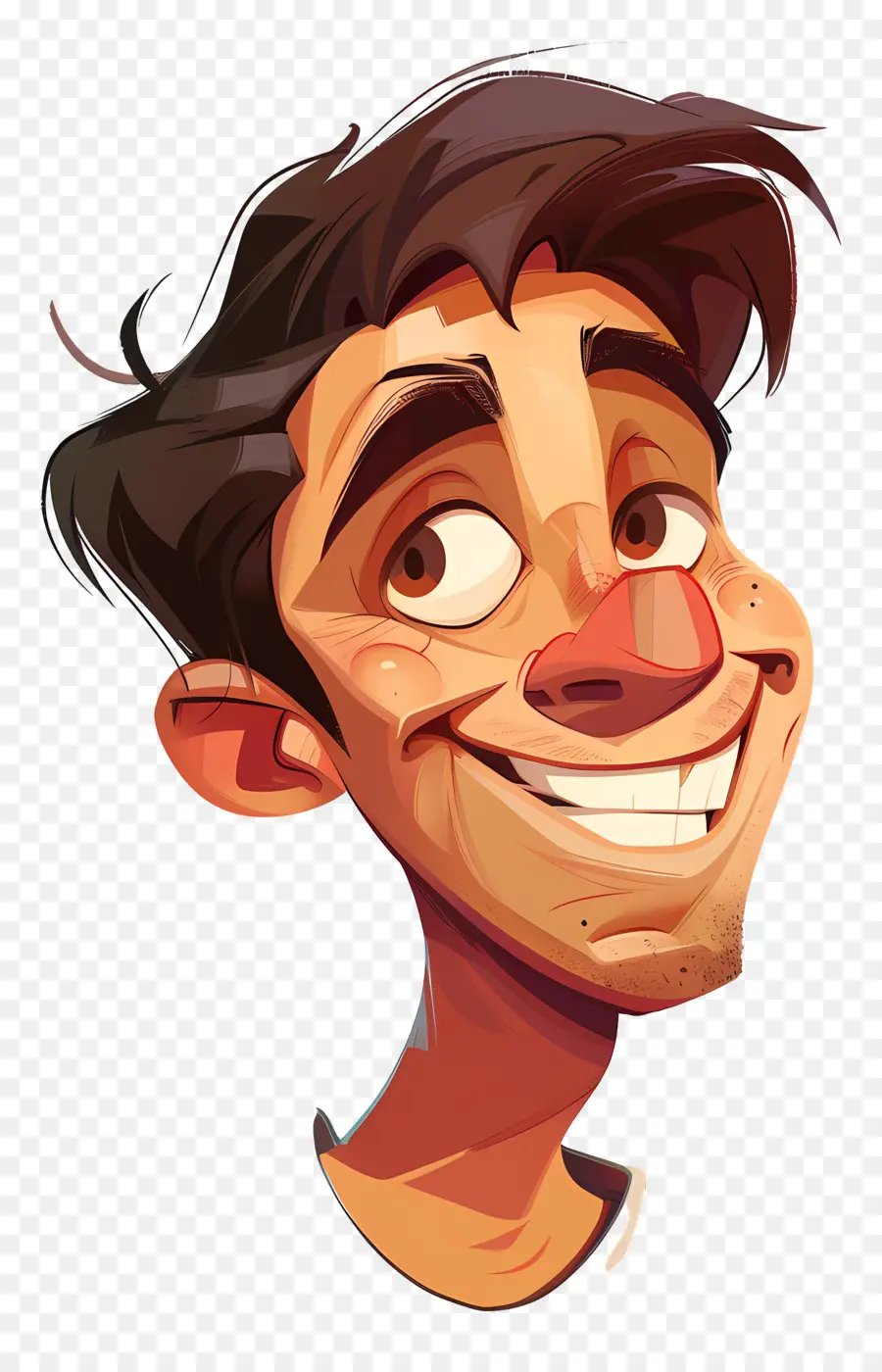 Cabeza De Hombre Sonriente，Hombre De Dibujos Animados PNG