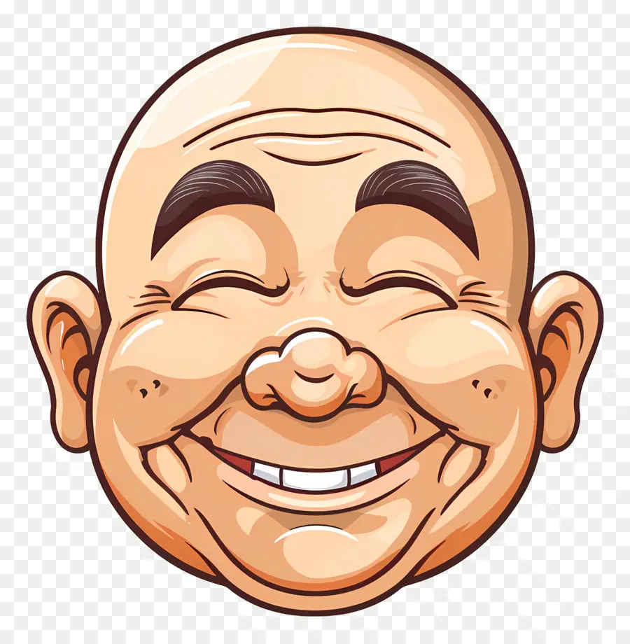 Cabeza De Hombre Sonriente，Hombre Calvo Sonriente PNG