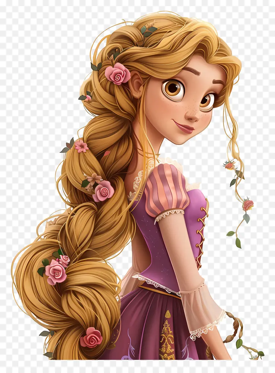 Princesa Rapunzel，Chica Rubia De Dibujos Animados PNG