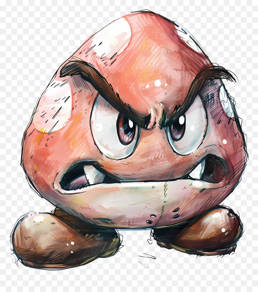 Goomba，Enojado PNG