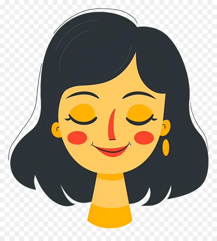 Cabeza De Mujer Sonriente，Mujer Sonriente PNG