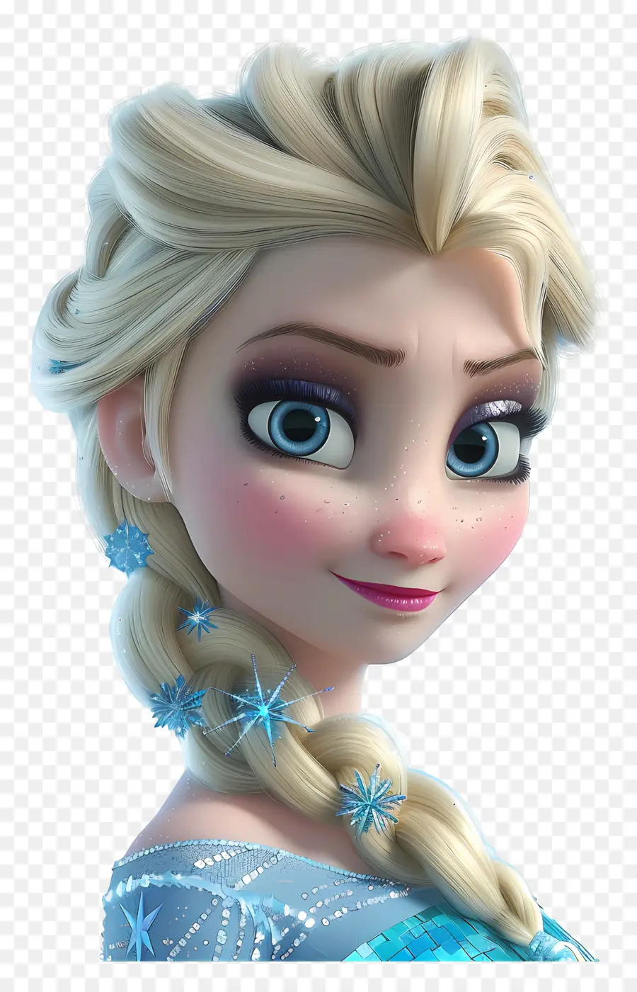 Princesa Elsa Congelada，Personaje De Trenza Rubia PNG