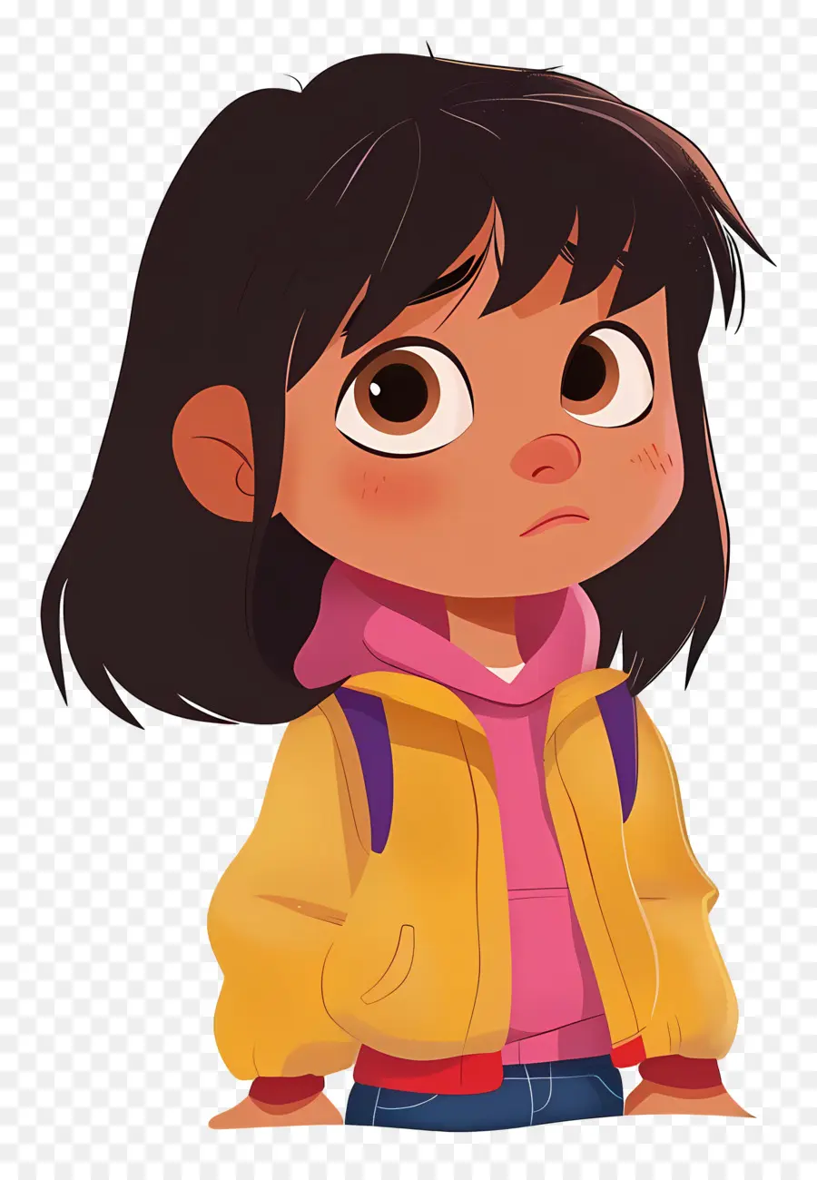 Dora La Exploradora，Chica Con Chaqueta Amarilla PNG