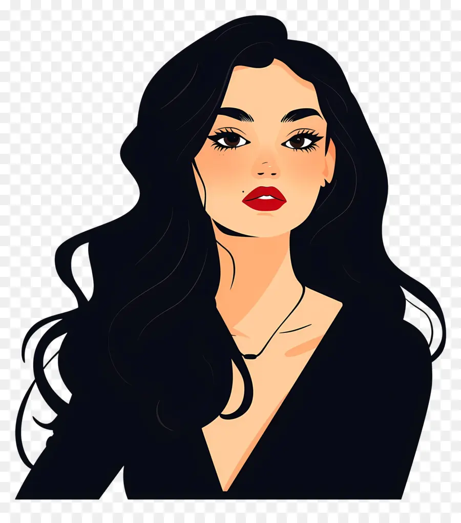 Chica De Moda，Retrato De Mujer PNG