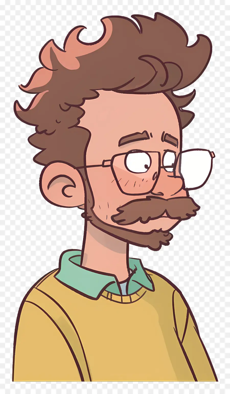 Ned Flandes，Hombre De Dibujos Animados Con Gafas PNG