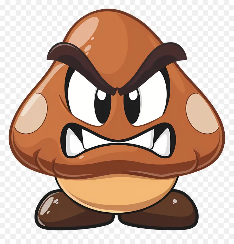 Goomba，Hongo Enojado PNG