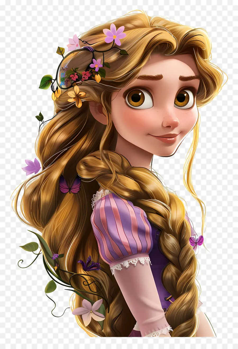 Princesa Rapunzel，Chica Rubia De Dibujos Animados PNG