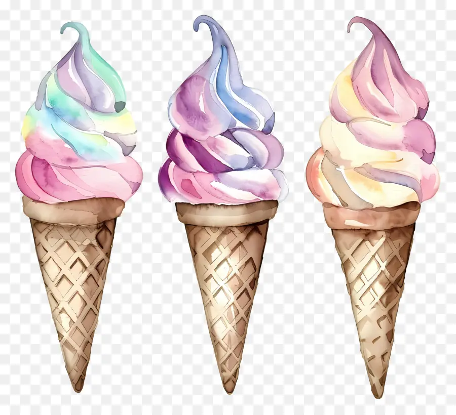 Cono De Helado，Helado PNG