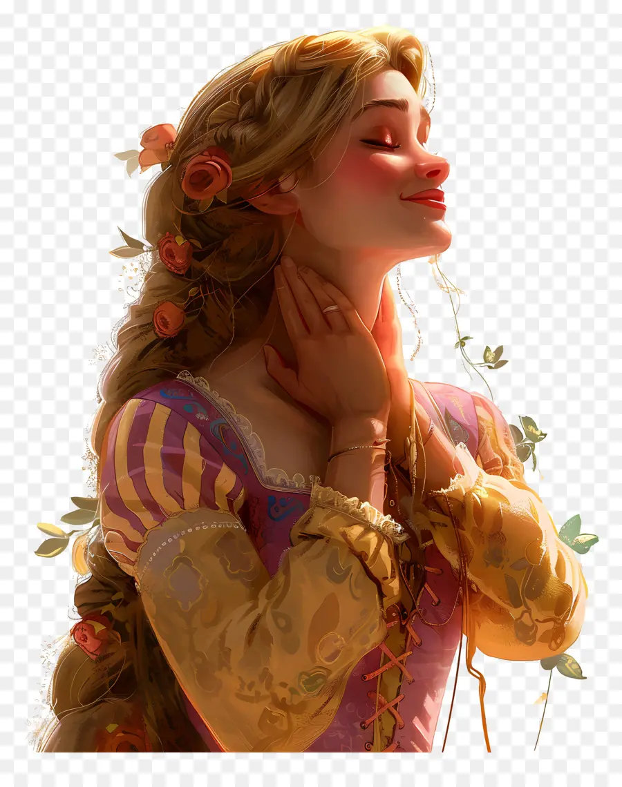 Princesa Rapunzel，Princesa Rubia PNG