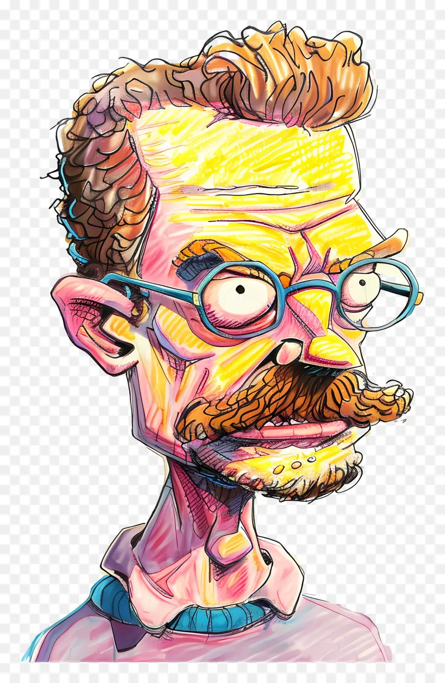 Ned Flandes，Hombre De Dibujos Animados PNG