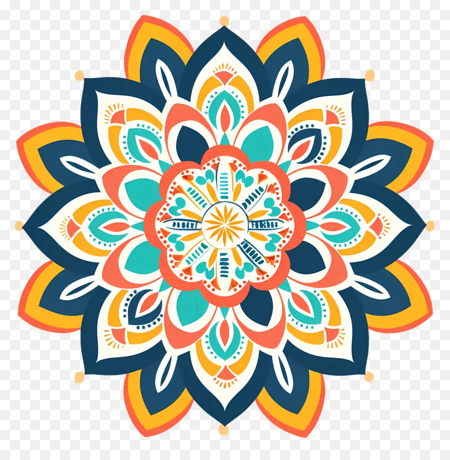 Mandala，Mándala Colorida PNG