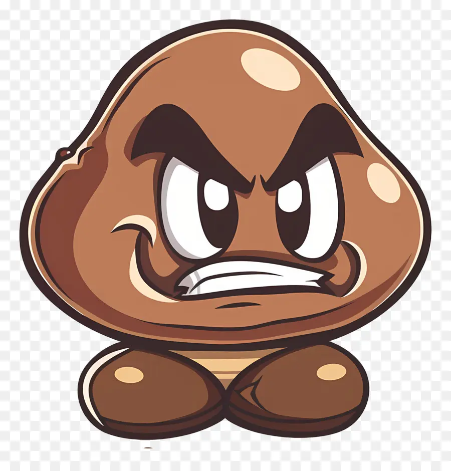 Goomba，Hongo Enojado PNG