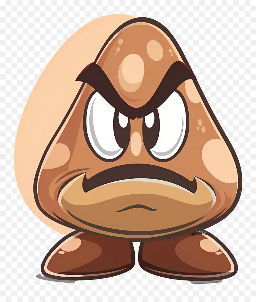 Goomba，Hongo Enojado PNG