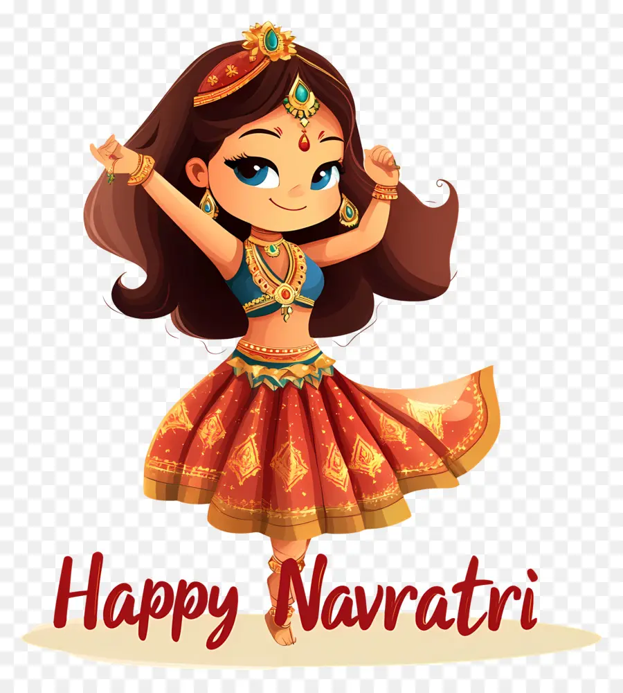 Feliz Navratri，Feliz Niña Navratri PNG