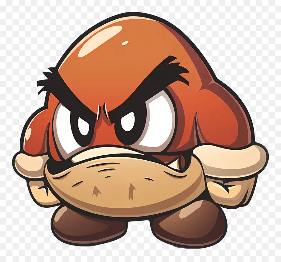 Goomba，Personaje De Dibujos Animados Enojado PNG