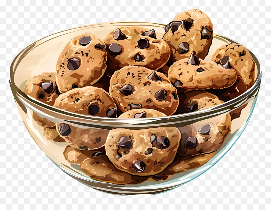 Galletas Con Chispas De Chocolate，Postre PNG